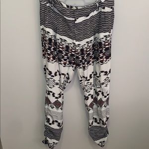 Parker silk patterned cropped pants
